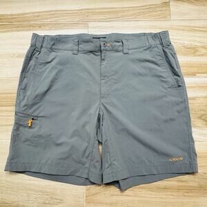 ORVIS Shorts Men’s Gray Quick Dry Stretch Zip Pocket Fishing Hiking Size X-Large